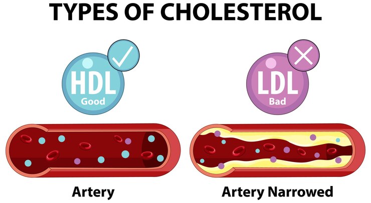 Gratis Vector goed en slecht cholesterol begrijpen