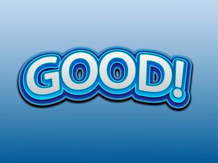 Gratis Vector goede teksteffect bewerkbare vector