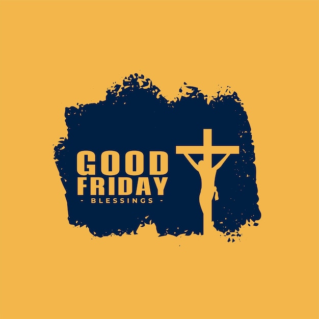 Goede vrijdag evenement poster met Jezus kruisiging scène