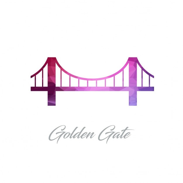 Gratis vector golden gate polygon