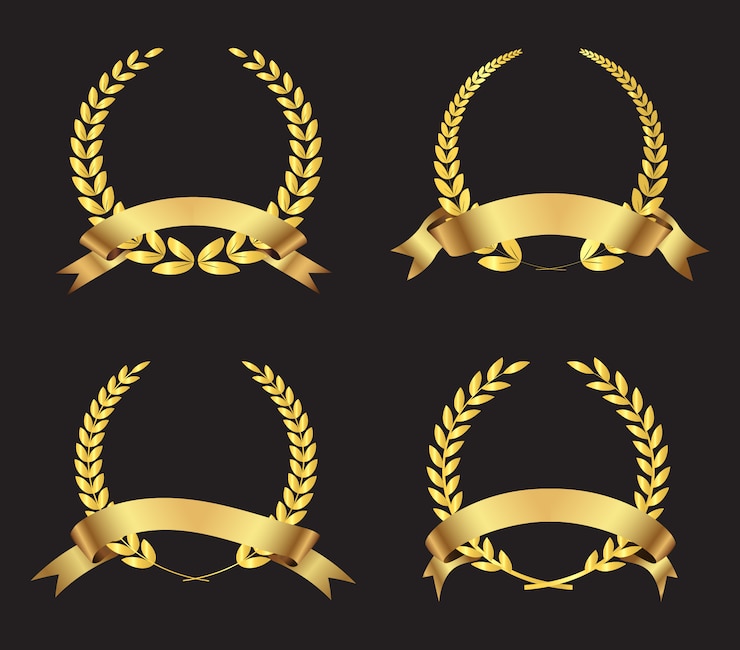 Gratis Vector golden kransen collectie