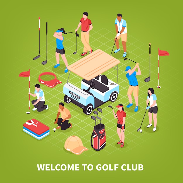 Gratis vector golf club concept