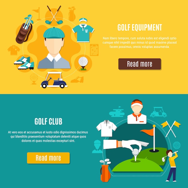 Golf horizontale banners