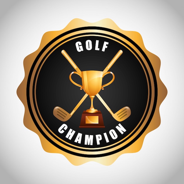 Gratis vector golf kampioenschap ontwerp