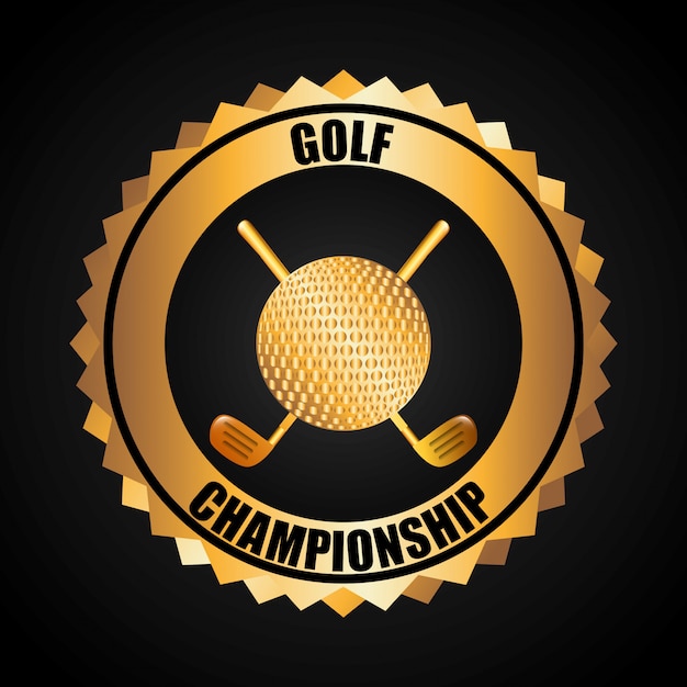 Gratis vector golf kampioenschap ontwerp