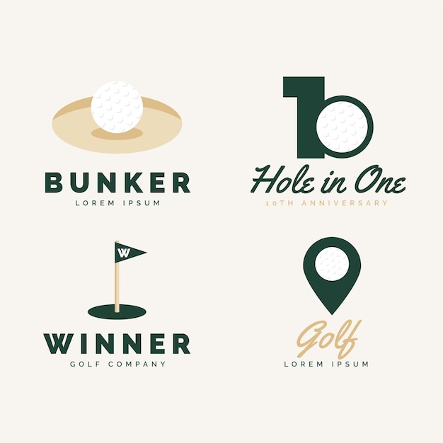 Gratis vector golf logo collectie