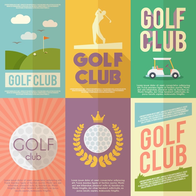 Golf poster set