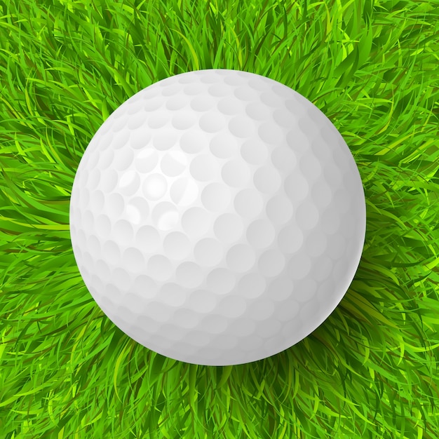 Golfbal op gras