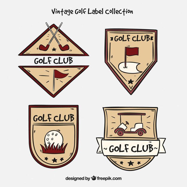 Golfetiketteninzameling in uitstekende stijl