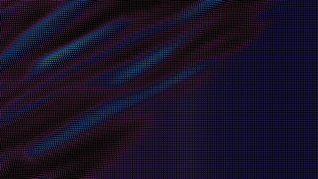 Golven van kleurrijke punten Digitale gegevensplons van puntenarray Futuristisch glad glitch UI-element