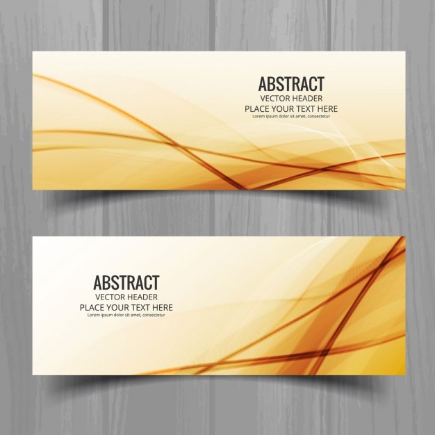 Golvende banners set