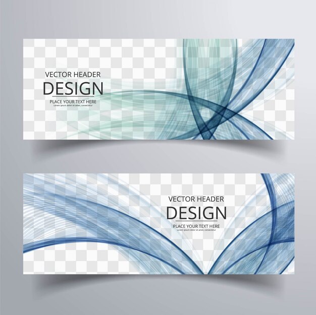 Gratis vector golvende banners