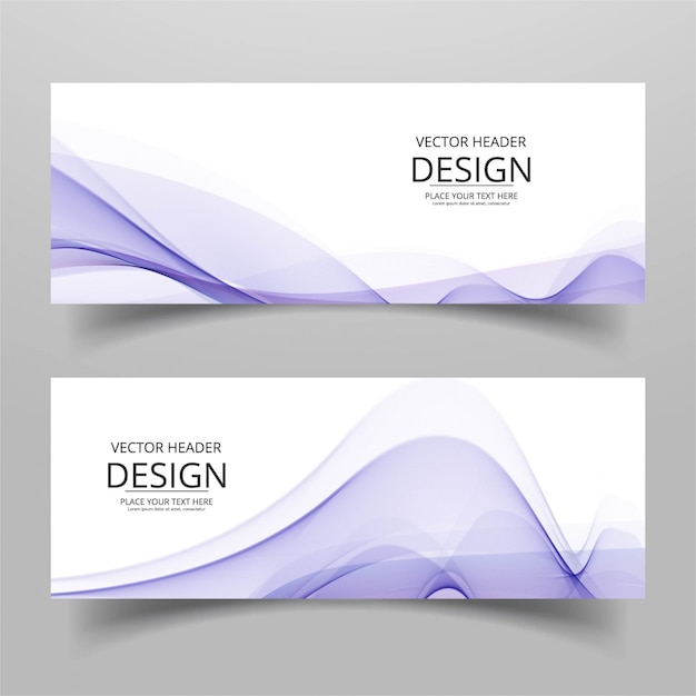 Golvende moderne banners