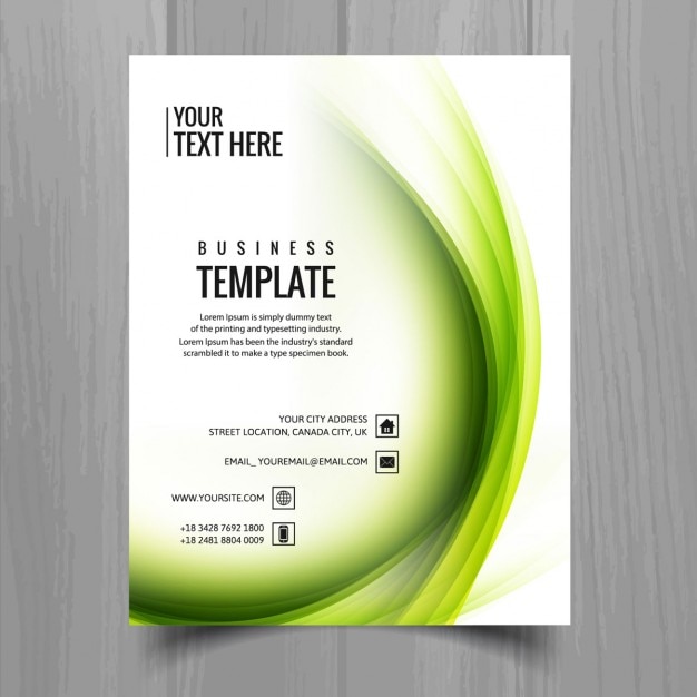 Gratis vector golvende zakelijke brochure