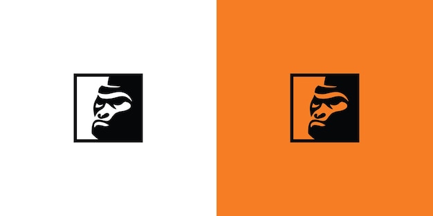 Gorilla-logo sjabloonontwerp premium vector