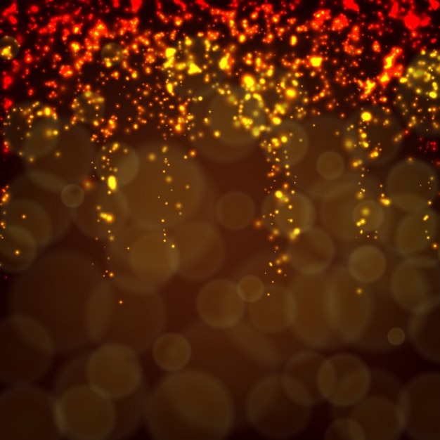 Gratis vector goud en bokeh achtergrond