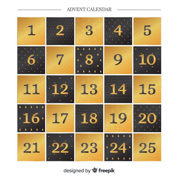 Gouden adventskalender