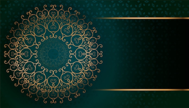 Gouden arabesque arabis stijl islamitische patroon achtergrond