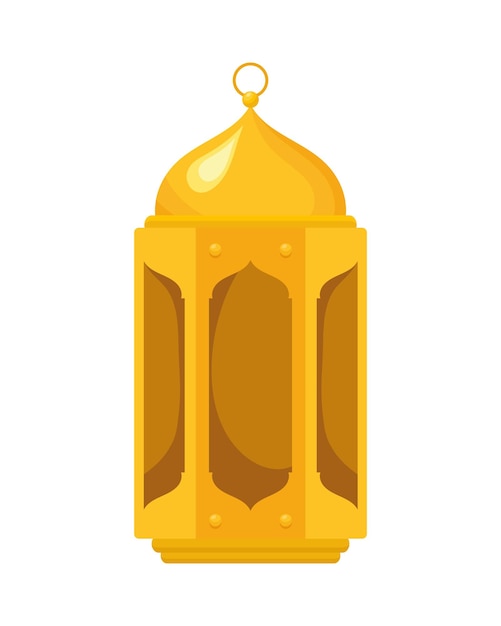 Gratis vector gouden arabische lantaarn