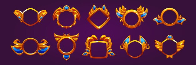 Gouden award badges game avatar frames