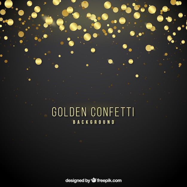 Gratis vector gouden confetti achtergrond