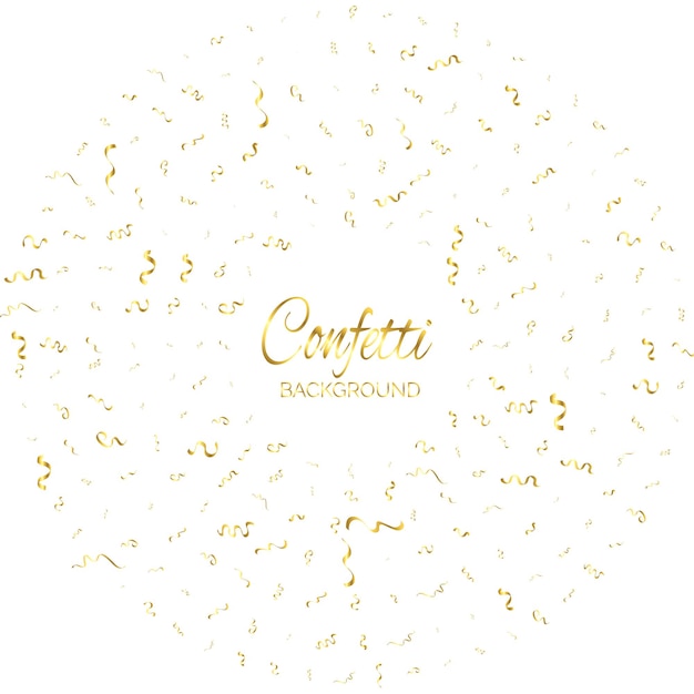 Gratis vector gouden confetti en streamer lint vallen op transparante achtergrond vector