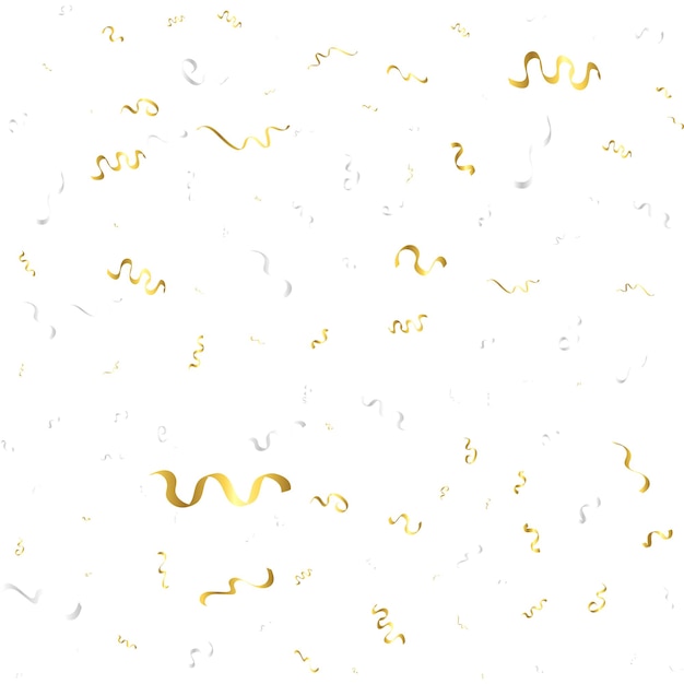 Gratis vector gouden confetti geïsoleerd feestelijke achtergrond vectorillustratie