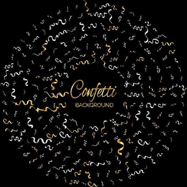 Gouden confetti geïsoleerd feestelijke achtergrond vectorillustratie