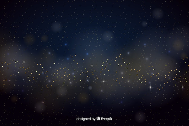 Gouden deeltjes bokeh achtergrondstijl