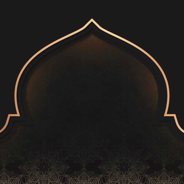 Gouden Eid Mubarak frame-ontwerp