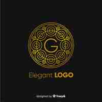 Gratis vector gouden elegante bedrijfslogo template