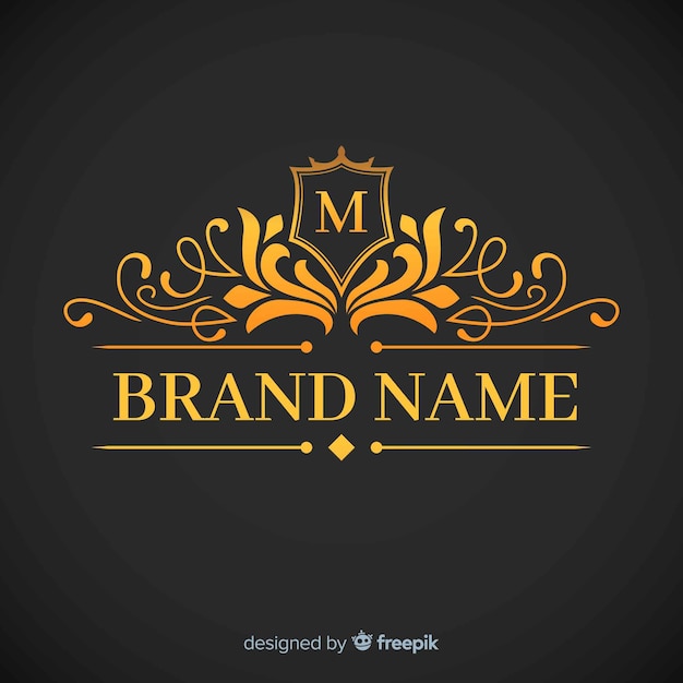 Gratis vector gouden elegante corporatieve logo sjabloon