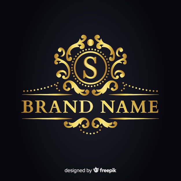 Gouden elegante logo sjabloon voor bedrijven