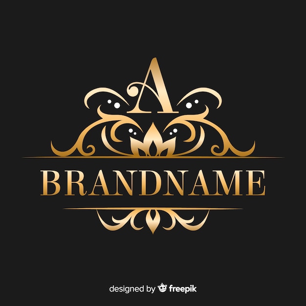 Gouden elegante logo sjabloon