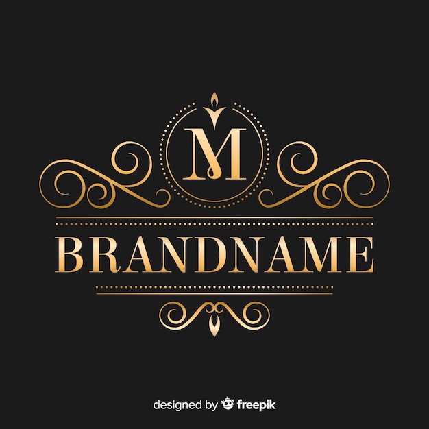 Gratis vector gouden elegante logo sjabloon