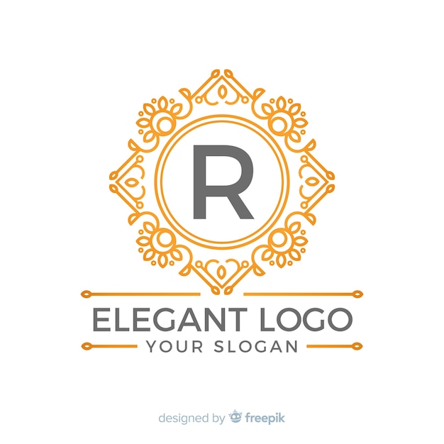 Gouden elegante logo sjabloon