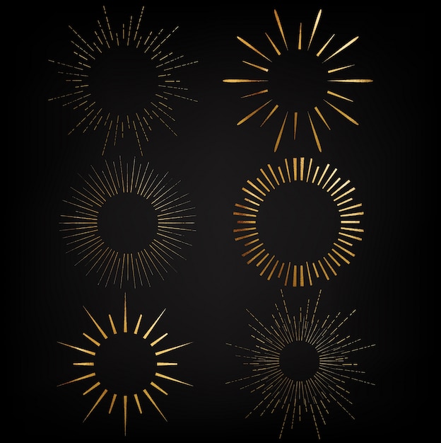 Gratis vector gouden elementen