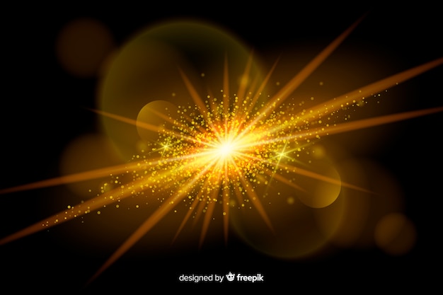 Gouden explosie deeltje effect