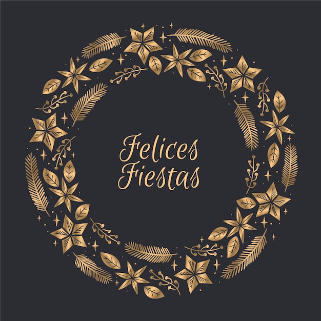 Gouden felices fiestas concept