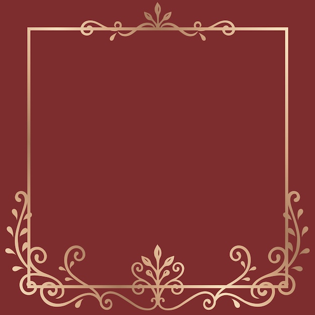 Gratis vector gouden frame achtergrond