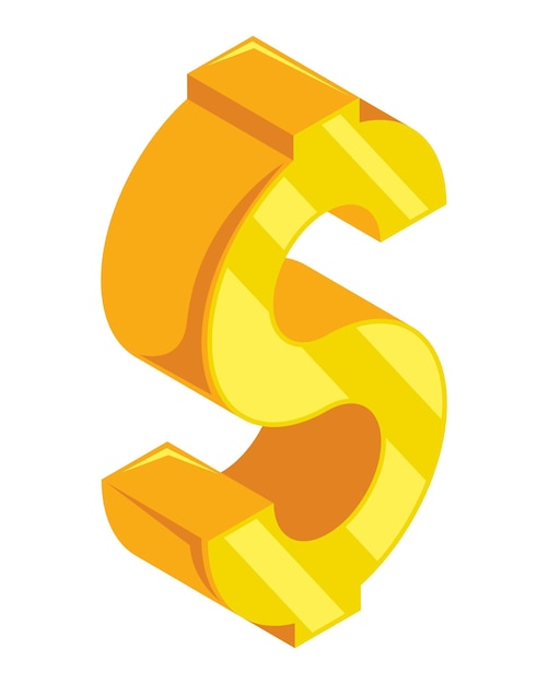 Gratis vector gouden geld dollarsymbool