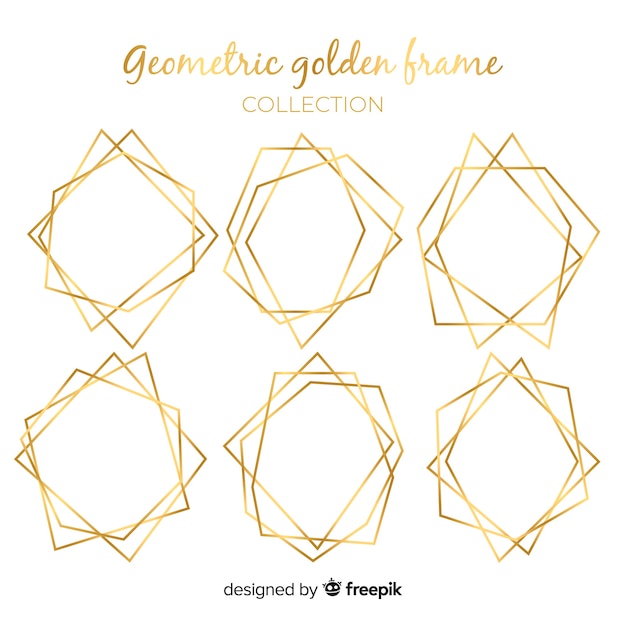 Gouden geometrische frames-collectie