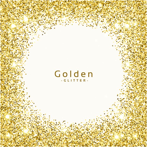 gouden glitter frame achtergrond vector