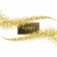 Gratis vector gouden glitter golf achtergrond vector