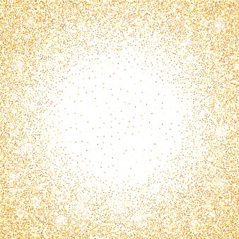 Gouden glitter schitteren op een transparante achtergrond