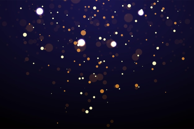 Gouden glitter textuur Sprankelende sneeuw stof vallen sjabloon voor Nieuwjaar en kerstkaarten Shining vector achtergrond voor dekking luxe uitnodiging verjaardag of vakantie kaarten certificaat