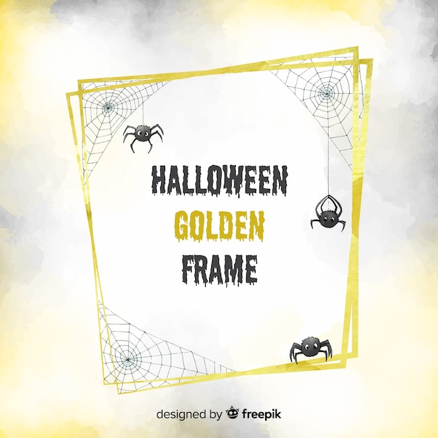 Gouden halloween frame concept