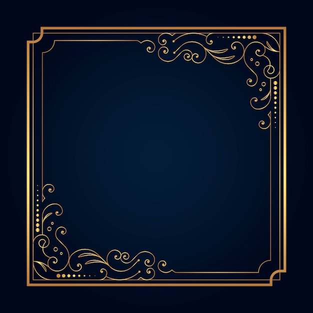 Gratis vector gouden kadersjabloon