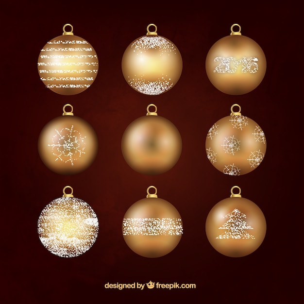 Gouden kerstballen