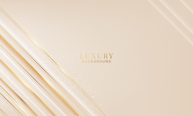 Gouden lijnen luxe op crèmekleurige achtergrond